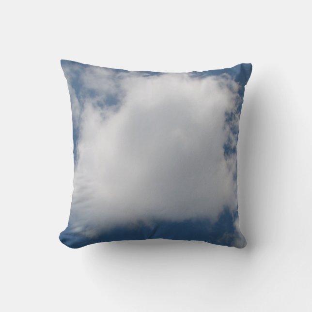 Coussin Nuages de Cumulus Puffy dans le ciel bleu (Recto)