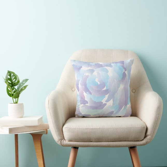 Coussin Nuages de pluie à l'aquarelle (Chaise)