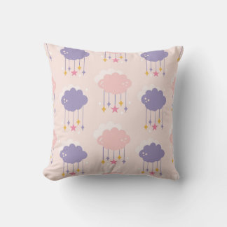 Coussin Nuages de rêve et étoiles dangereuses