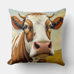 Coussin Nuages de terrain de vache mignonne Imaginaire