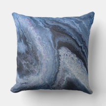 Nuages Marbrés Bleu Profond Abstraits