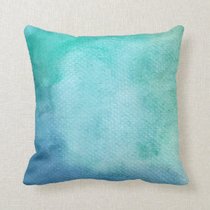 Coussin Nuances d'aquarelle de Teal