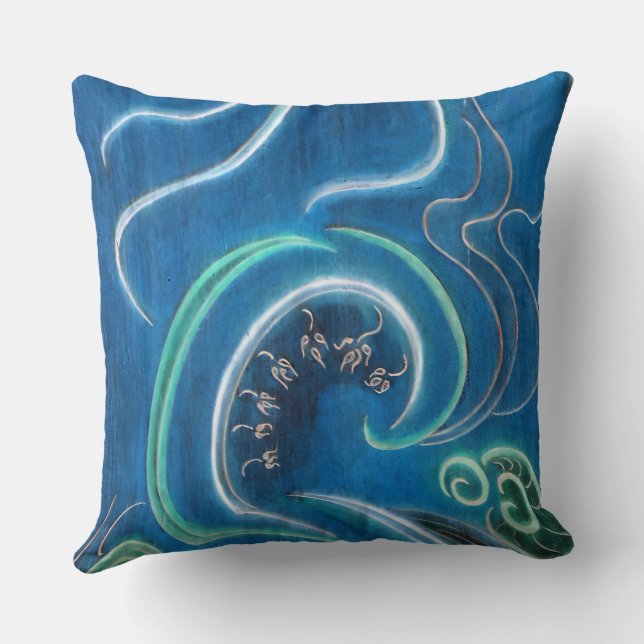 Coussin Nuances de bleu (Verso)