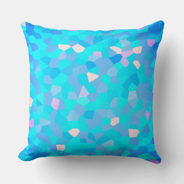 Coussin Nuances de bleu cristallisées (Recto)