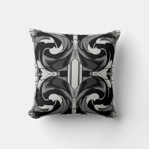 Coussin Nuances de gris sur les gros carreaux Abstraits no