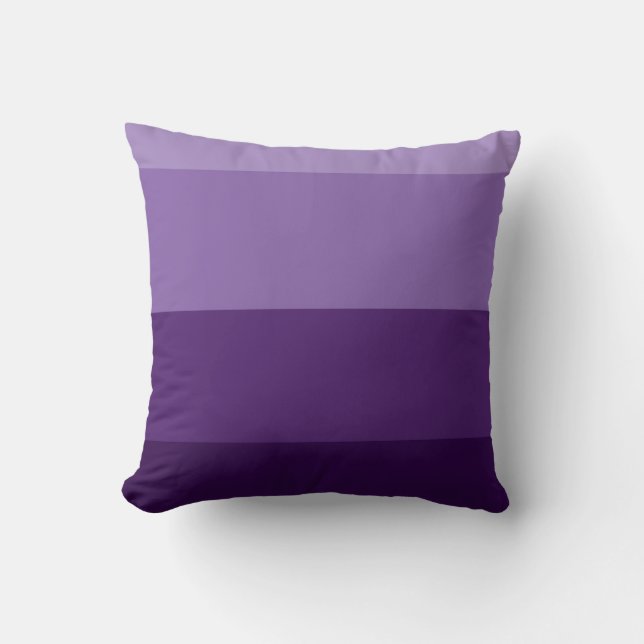 Coussin Nuances de rayures violettes foncées et claires (Recto)