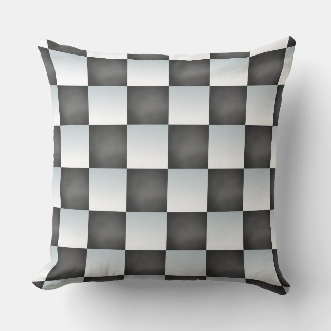Coussin Nuances de tableau noir et blanc (Recto)