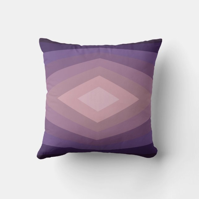 Coussin Nuances de Violet Art Abstrait Géométrique  (Verso)