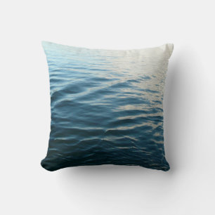 Coussin Nuances d'eau bleue Photographie de la nature Abst