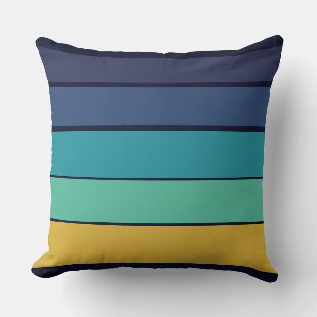Coussin Nuances du Paon (Recto)