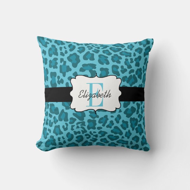 Coussin Nuances faites sur commande de léopard de carreau (Recto)