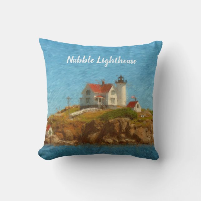 Coussin Nubble Lighthouse personnalisable (Recto)