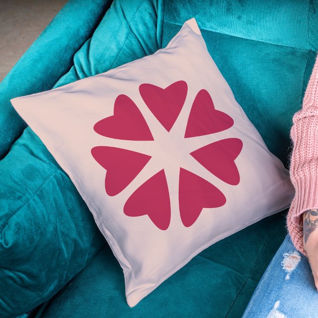 Coussin Nucléaire - magenta rouge - image. (Créateur téléchargé)