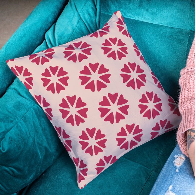 Coussin Nucléaire - magenta rouge - motif sans soudure. (Créateur téléchargé)