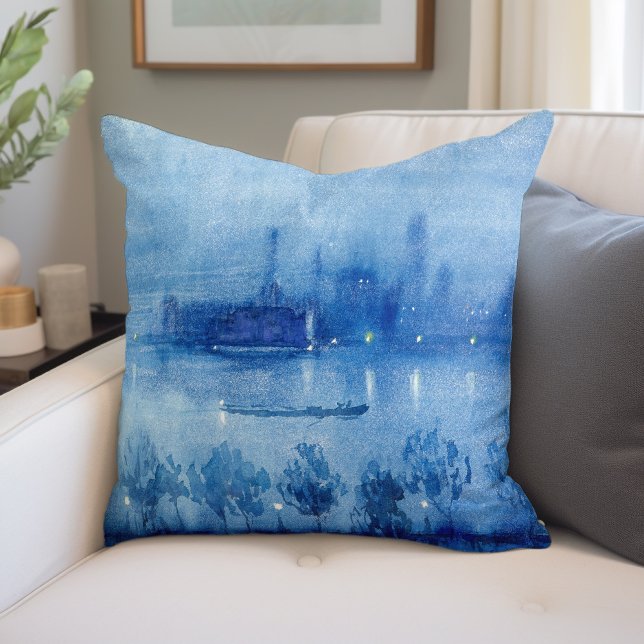Coussin Nuit bleue, Londres | Joseph Pennell (Créateur téléchargé)