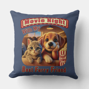 Coussin Nuit de cinéma - Meilleur Ami de la fureur - Cute