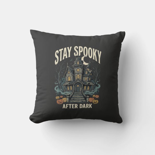 Coussin Nuit de la Maison Hantée d'Halloween (Recto)