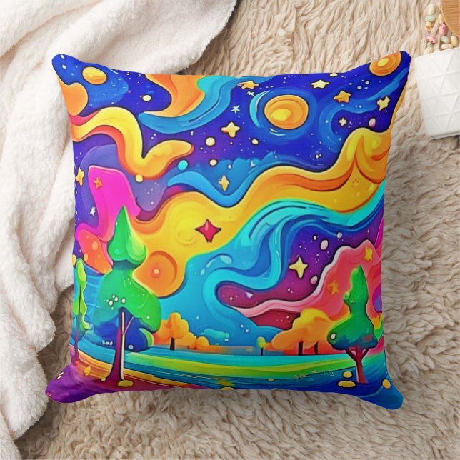Coussin Nuit de rêve : paysage étoilé (Couverture)