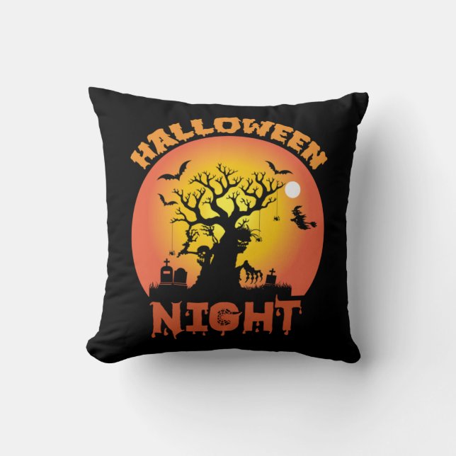 Coussin Nuit d'Halloween (Recto)