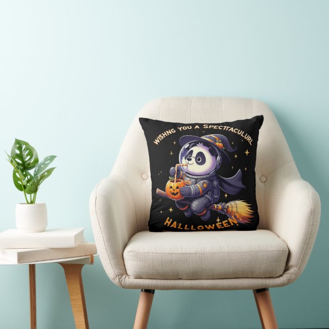 Coussin Nuit d'Halloween lunatique : L'astronaute de Panda (Chaise)
