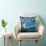 Coussin Nuit étoilée par Vincent van Gogh<br><div class="desc">Starry Night,  célèbre peinture de Vincent van Gogh</div>