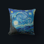 Coussin Nuit étoilée par Vincent van Gogh<br><div class="desc">Starry Night,  célèbre peinture de Vincent van Gogh</div>