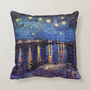 Coussin Nuit étoilée sur le Rhône de Van Gogh