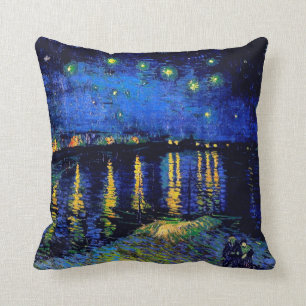 Coussin Nuit étoilée sur le Rhône Van Gogh Art