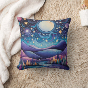 Coussin Nuit lunaire Big Moon Paysage