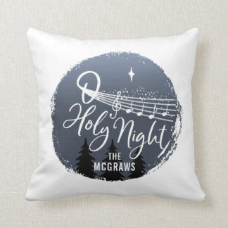 Coussin Nuit sainte d'O :  Notes de musique + Étoiles