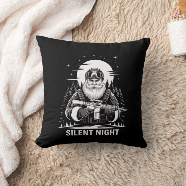 Coussin Nuit silencieuse Santa Noël Vétéran Militaire  (Couverture)