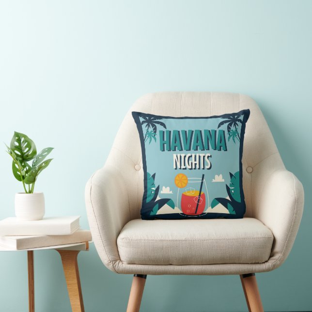 Coussin "Nuits de La Havane" (Chaise)