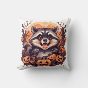 Coussin Nuits malicieuses Halloween Anime Raccoon