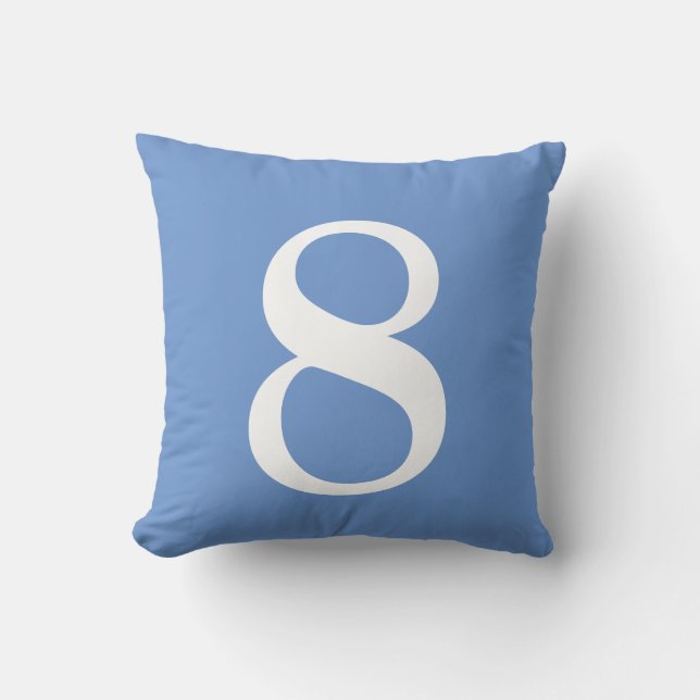 Coussin Numéro 8 Gris bleu (Recto)