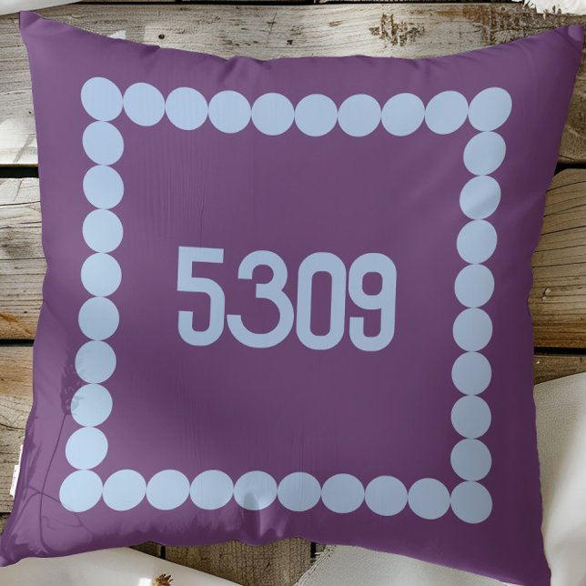 Coussin Numéro de chambre d'étudiant à l'université, unive (Créateur téléchargé)