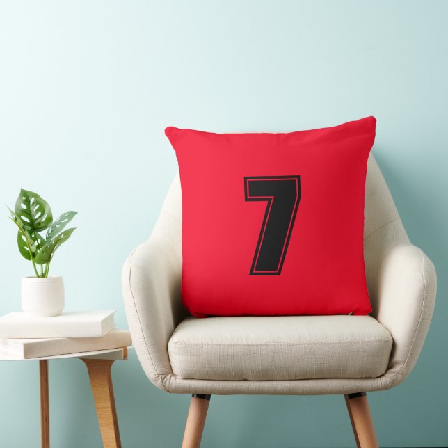 Coussin Numéro Sept Coton de Qualité pour Décoration Intér (Chaise)