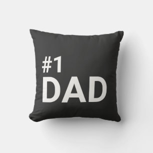 Coussin Numéro Un Papa Simple Minimaliste Cadeau Moderne