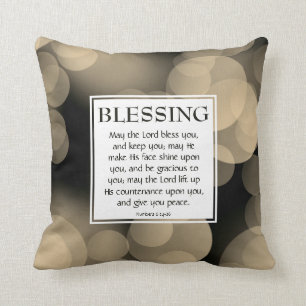 Coussin Numéros 6:24-26 LE SEIGNEUR VOUS BÉNERA chrétien
