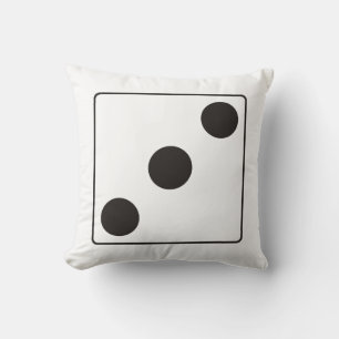 Coussin Numéros DICE des pips 3 + votre backgr.