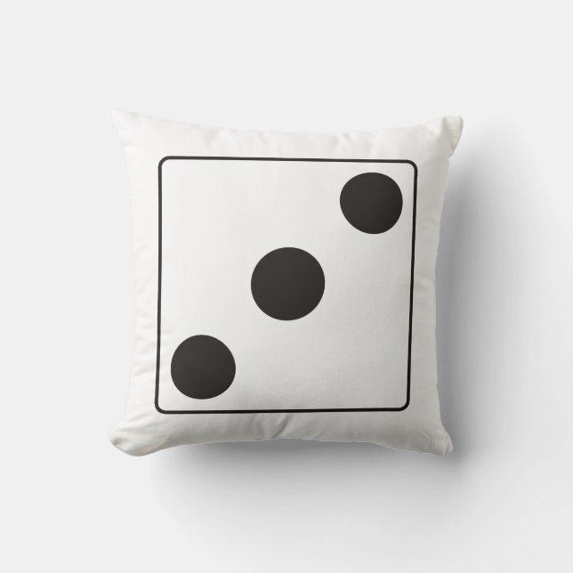 Coussin Numéros DICE des pips 3 + votre backgr. (Recto)
