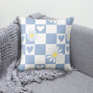 Coussin Nurserie à carreaux gris