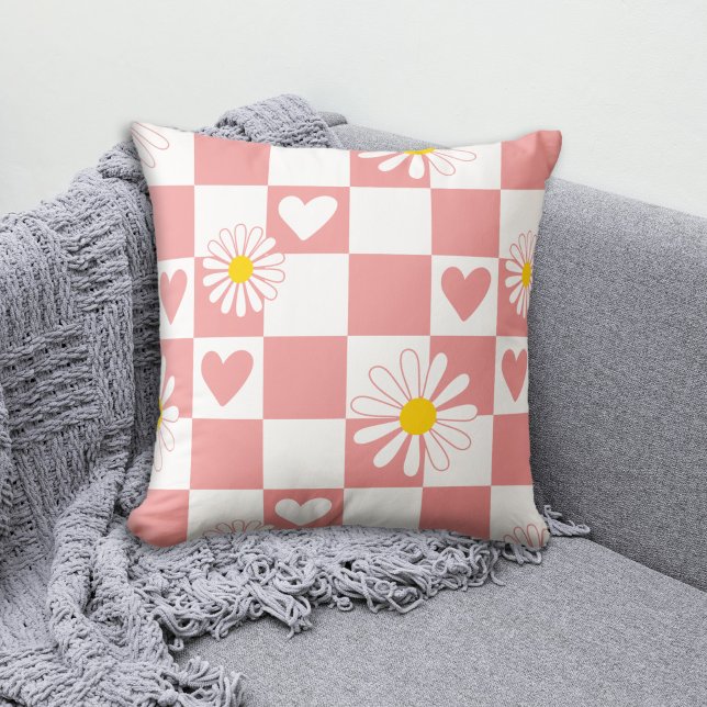 Coussin Nurserie à carreaux roses (Créateur téléchargé)
