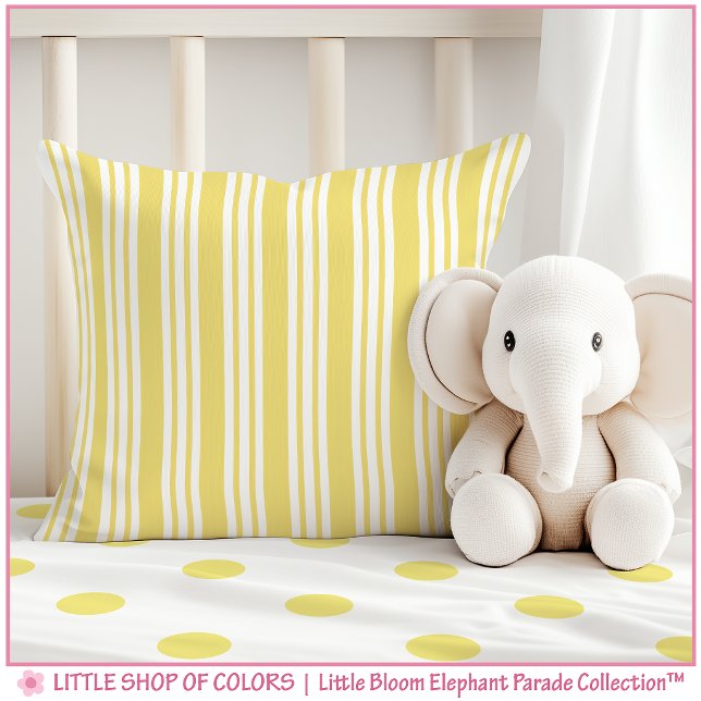 Coussin Nurserie à rayure jaune (Créateur téléchargé)