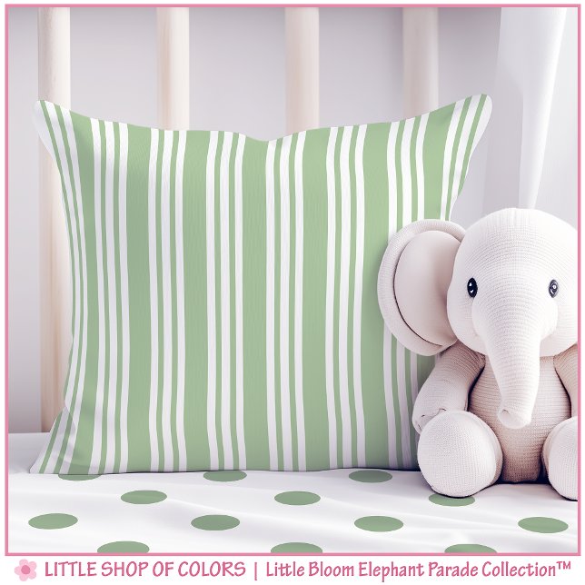 Coussin Nurserie à rayure verte (Créateur téléchargé)