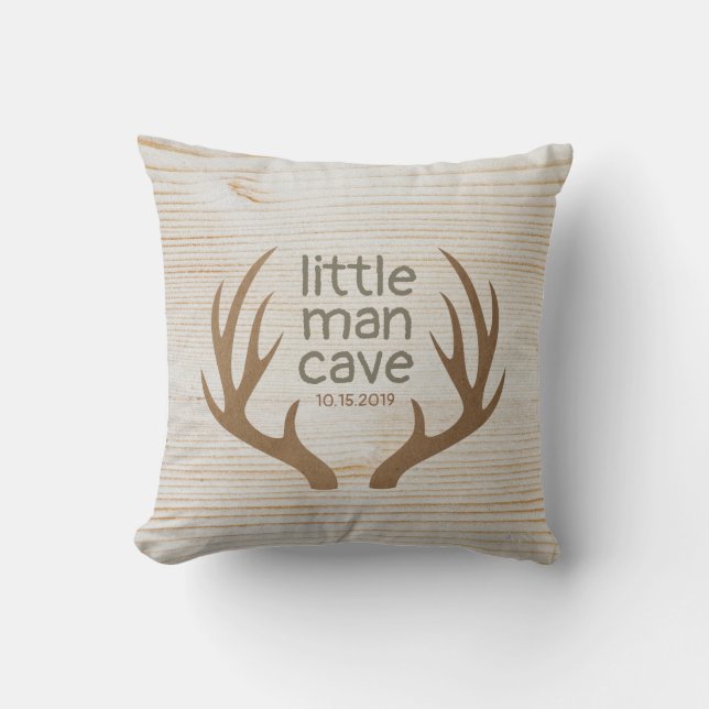 Coussin Nursery Cave Little Man Rustique Bois de Cerf (Recto)