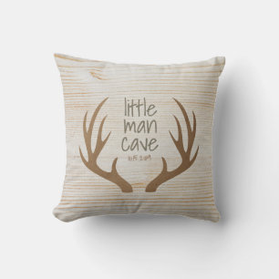 Coussin Nursery Little Man Cave en Bois Rustique et Bois d