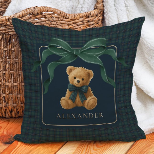 Coussin Nursery pour bébé garçon avec ours en peluche vint (Créateur téléchargé)