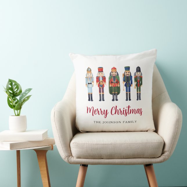 Coussin Nutcracker mignon Joyeux Noël (Chaise)
