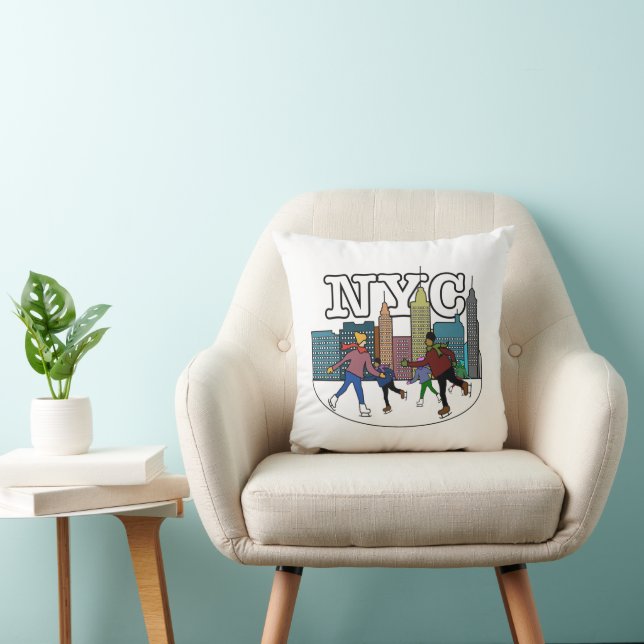 Coussin NYC Ice Sking Fun (Chaise)