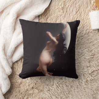 Coussin Nymphe Lunaire Céleste – Déesse Gothique Sorcière